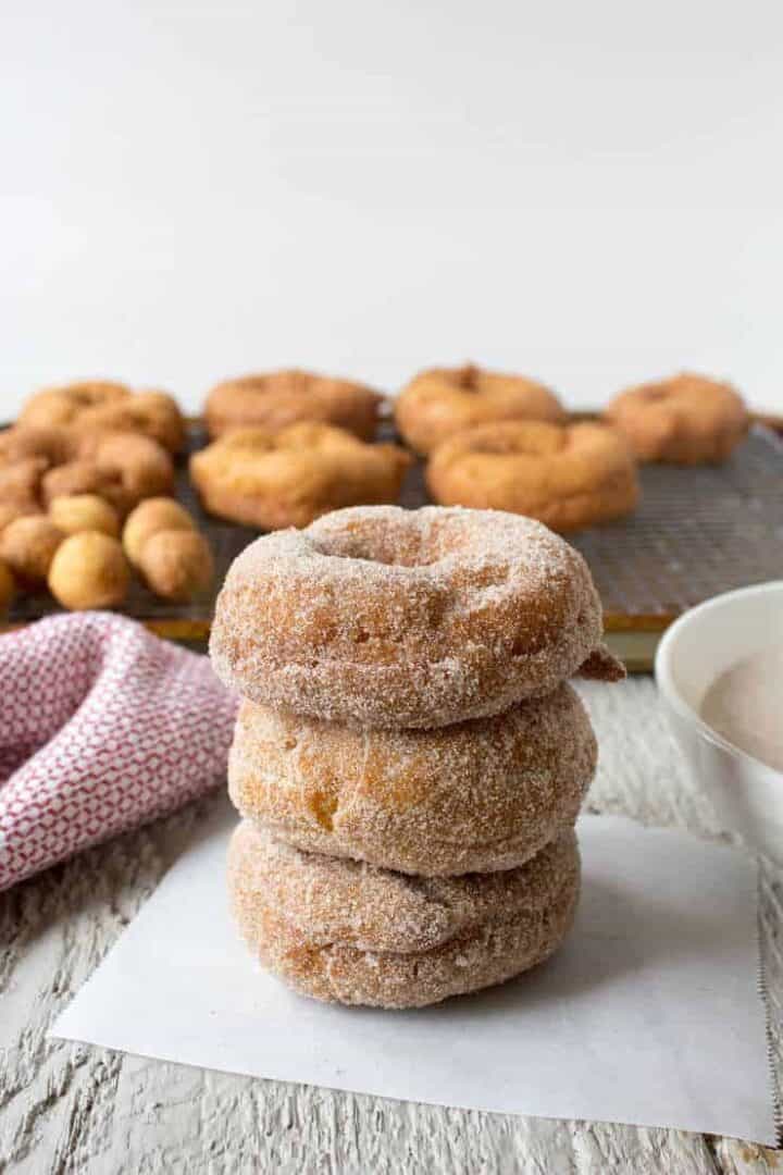 Cinnamon Sugar Cake Doughnuts - Beyond The Chicken Coop