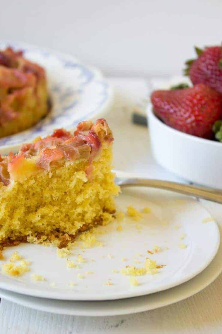 Strawberry Rhubarb Upside Down Cake Beyond The Chicken Coop