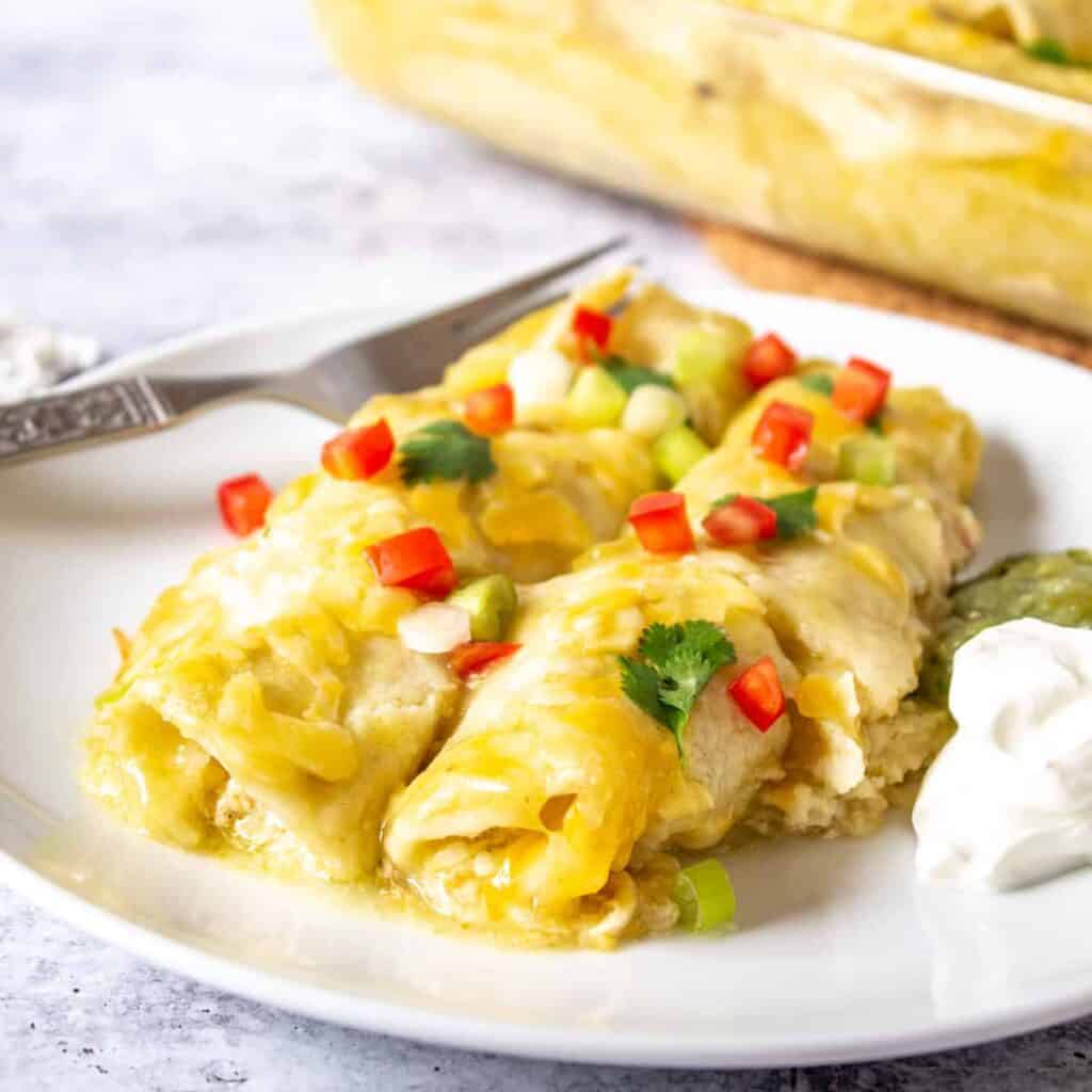 Green Chili Enchiladas Beyond The Chicken Coop