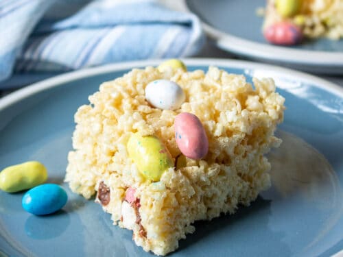 Easter M&M Rice Krispie Treats - Heidi's Home Cooking