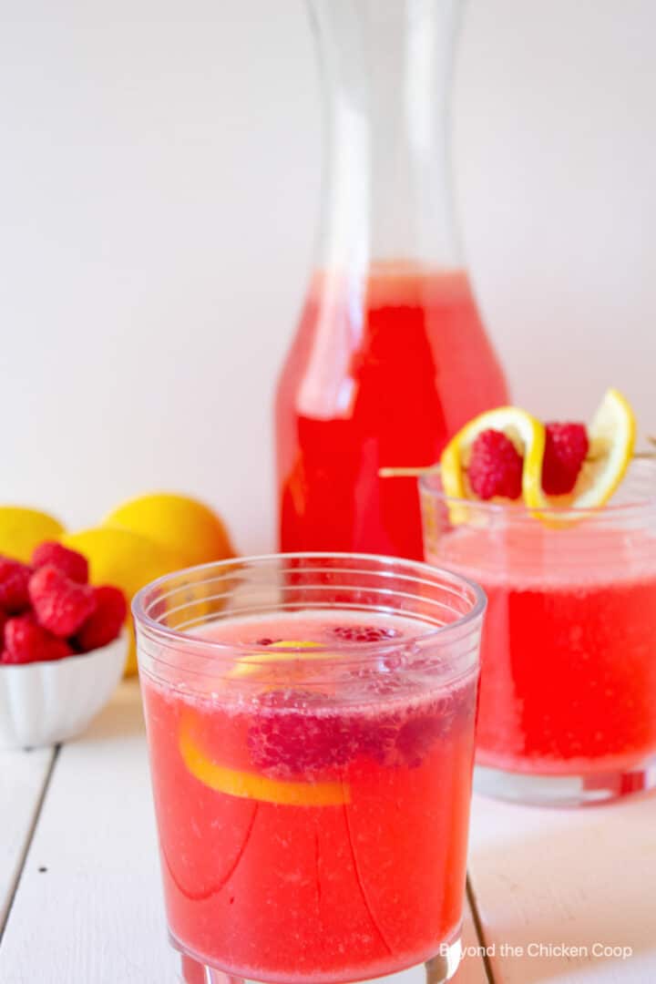 Fresh Raspberry Lemonade - Beyond The Chicken Coop