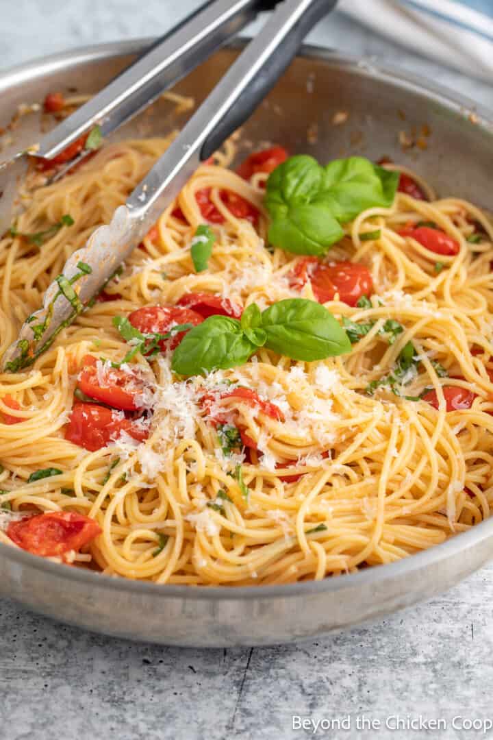 Tomato Basil Pasta - Beyond The Chicken Coop